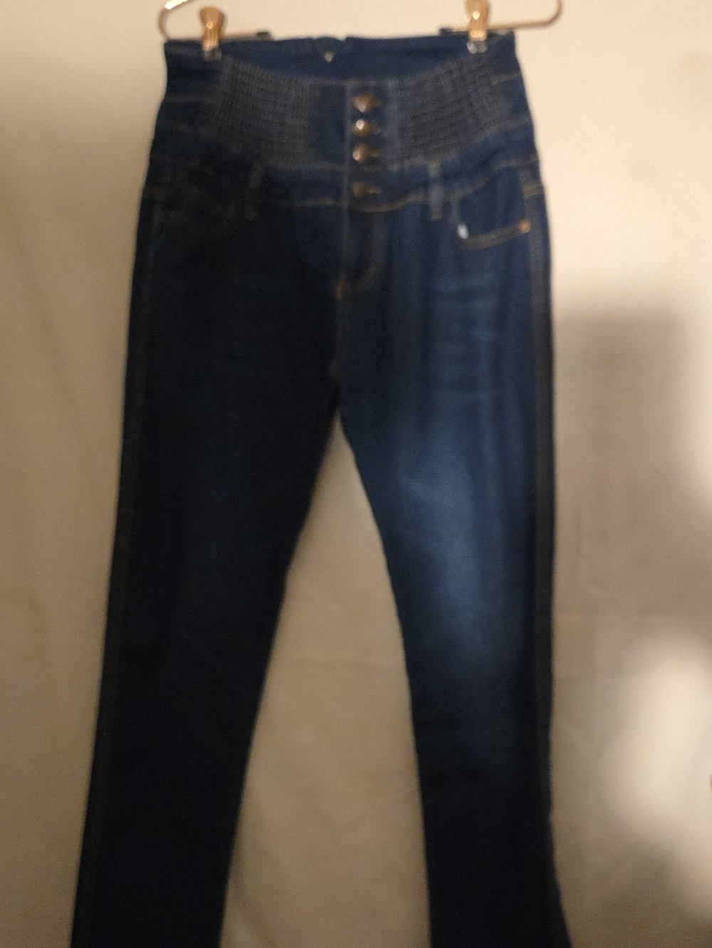 High-Rise Dark Blue Women’s Stretch Jeans